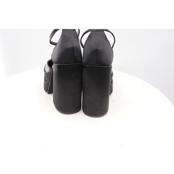 Steve Madden Charlize Black Platform Satin Heel SIze 10 - Picture 9 of 11